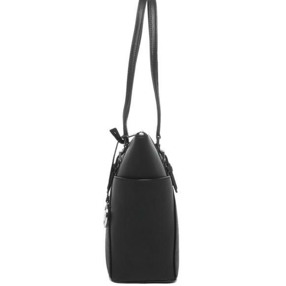 MICHAEL KORS LARGE CHARLOTTE SHOULDER TOTE BLACK - Picture 5 of 6